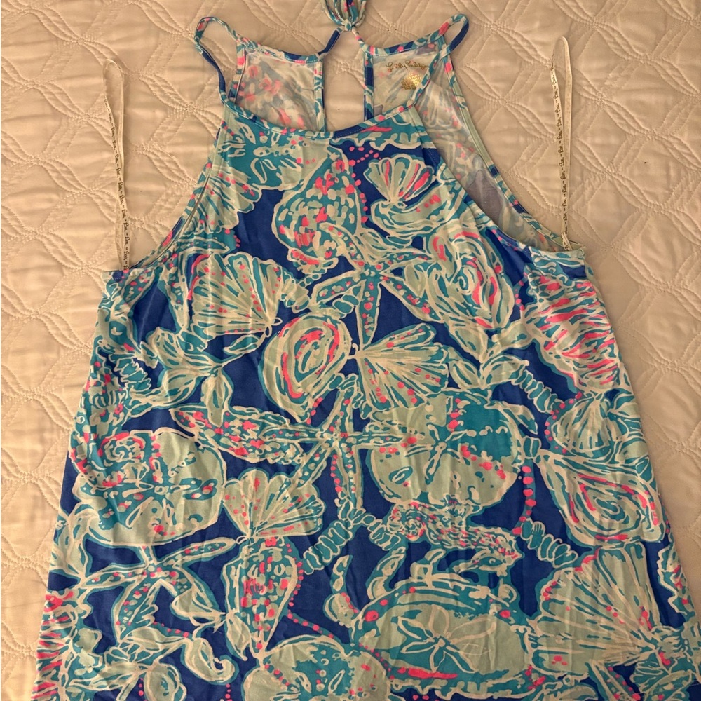 Lilly Pulitzer Blue and Pink Patterned Dress